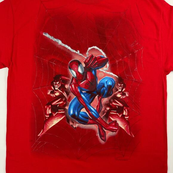 Vintage Spiderman x Green Goblin Marvel Superhero Comic 2002 Promo Shirt NWT XL - Picture 4 of 8